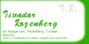 tivadar rozenberg business card